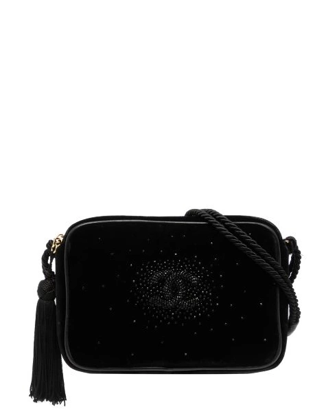 HOT SALE Women bag CC crossbody rhinestone-embellished CHANEL 1990s 0429